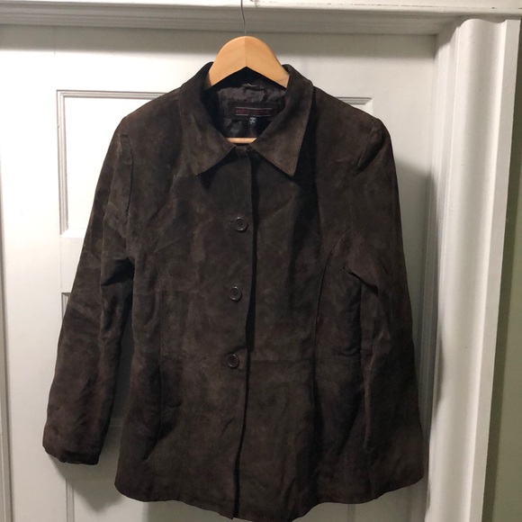 Genuine Brown Suede Jacket - Picture 1 of 3